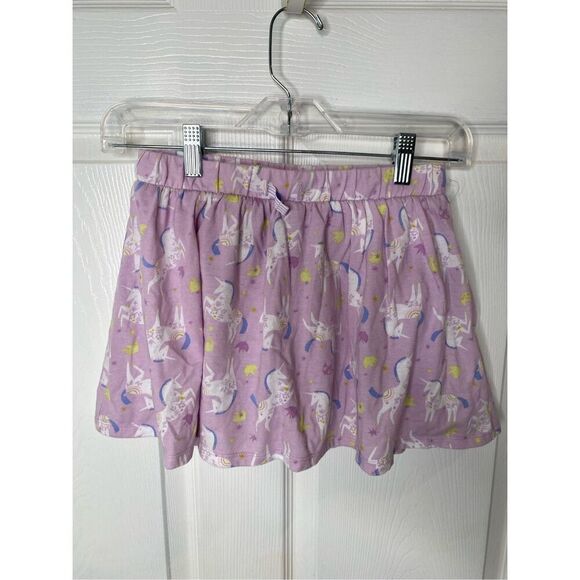 Cat & Jack Girls Skort L Lavender Unicorn Print Play Clothes Elastic Waistband - Picture 1 of 5